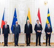Nikolay Denkov, Petr Fiala, Charles'is Michelis, Gitanas Nausėda, Markas Rutte, Ulfas Kristerssonas