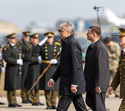 Simbolinio Baltijos oro erdvės rakto perdavimo ceremonija pažyminti NATO oro policijos misijos Baltijos &scaron;alyse 20-metį.