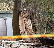 Nugriuvo dalis tvoros &scaron;alia Vilniaus Kirdiejų rūmų