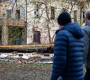 Nugriuvo dalis tvoros &scaron;alia Vilniaus Kirdiejų rūmų