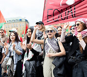 Malmės gatvėse &ndash; protestas prie&scaron; Izraelio dalyvavimą &bdquo;Eurovizijoje&ldquo;