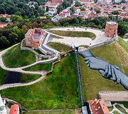 Prancūzų menininko Saype freska ant Gedimino kalno