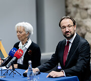 Christine Lagarde, Gediminas &Scaron;imkus
