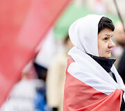 Lietuvoje gyvenančių baltarusių protesto akcija &bdquo;Luka&scaron;enką &ndash; į smulkintuvą&ldquo;