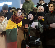 Lietuvos valstybės atkūrimo dienai paminėti simbolinių laužų ceremonija