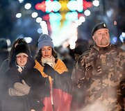 Lietuvos valstybės atkūrimo dienai paminėti simbolinių laužų ceremonija