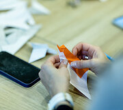 Origami dirbtuvės Palangos kurorto muziejuje.