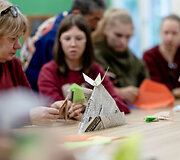 Origami dirbtuvės Palangos kurorto muziejuje.