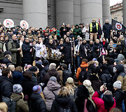 Protestas &bdquo;&Scaron;alin rankas nuo laisvo žodžio&ldquo;