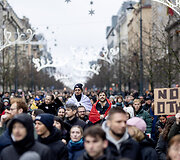 Protestas &bdquo;&Scaron;alin rankas nuo laisvo žodžio&ldquo;