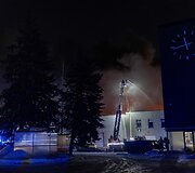 Gaisras Ei&scaron;i&scaron;kių plente