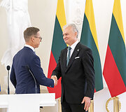 Prezidentas susitinka su Suomijos Prezidentu Alexanderiu Stubbu