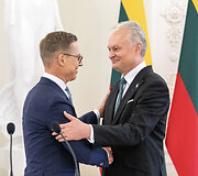 Prezidentas susitinka su Suomijos Prezidentu Alexanderiu Stubbu
