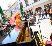 Rasos Kau&scaron;iūtės pasirodymas gatvės muzikos dienoje
