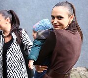 Ieva Mackevičienė su sūnum Motiejum