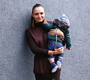 Ieva Mackevičienė su sūnum Motiejum