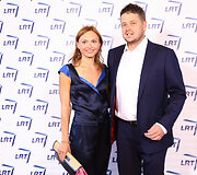 Laurynas &Scaron;e&scaron;kus su žmona Indre