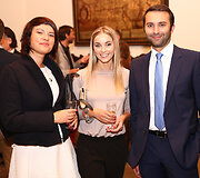 Justė Zinkevičiūtė (centre)