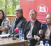 Sandra Straukaitė, Gintaras Markevičius, Martynas Sta&scaron;kus ir Oskaras Kor&scaron;unovas