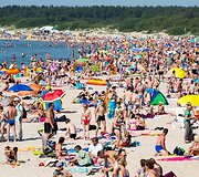 Palangos paplūdimyje &ndash; didžiausias turistų antplūdis &scaron;iemet