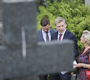 Remigijus &Scaron;ima&scaron;ius lankėsi Rasų kapinėse