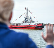 Prezidentė Dalia Grybauskaitė dalyvavo žuvusiųjų jūroje pagerbimo ceremonijoje