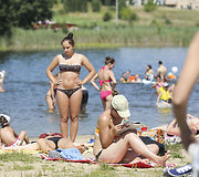 Vilniečiai Salotės paplūdimyje