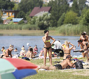 Vilniečiai Salotės paplūdimyje