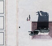 Drono žvilgsnis į žemę 90 laipsnių kampu