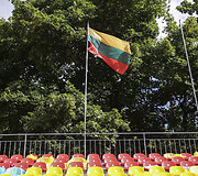 Trečiadienį LFF stadione Vilniuje kabanti Lietuvos vėliava