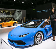 &bdquo;Lamborghini&ldquo; stendas Frankfurto automobilių parodoje