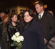 Minia vilniečių atėjo pagerbti Paryžiaus teroro atakų aukų