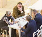 Arvydas Sabonis, Jonas Kazlauskas, Mindaugas &Scaron;pokas ir Linas Kunigėlis