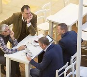 Arvydas Sabonis, Jonas Kazlauskas, Mindaugas &Scaron;pokas ir Linas Kunigėlis