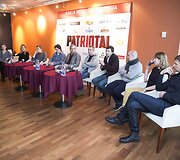 Filmo &bdquo;Patriotai&ldquo; spaudos konferencija
