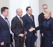 Dainoras Bradauskas, Saulius Urbanavičius,  Evaldas Pa&scaron;ilis, Rimvydas Norkus ir Dalia Grybauskaitė