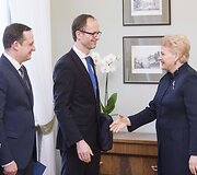  Evaldas Pa&scaron;ilis, Rimvydas Norkus ir Dalia Grybauskaitė