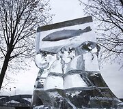 Ledo skulptūros la&scaron;i&scaron;ai atidengimas 