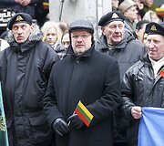 Vasario 16-osios minėjimas prie Signatarų namų Vilniuje