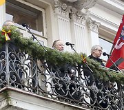 Vasario 16-osios minėjimas prie Signatarų namų Vilniuje