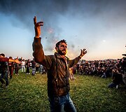 Idomeni pabėgėlių stovykloje &scaron;venčiamas Nauruzas - persų naujieji metai