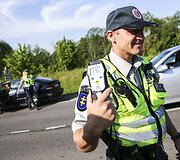 Rytinis kelių policijos reidas Trakuose