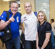 Alfredas Pliadis, Laura Asadauskaitė ir Justinas Kinderis 