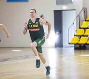 Lietuvos vyrų krep&scaron;inio rinktinės treniruotė
