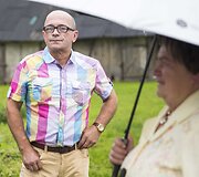 Žvagulių dukros krik&scaron;tynų akimirka