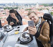 &bdquo;Dinner in the Sky&ldquo; Vilniuje akimirka