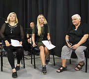 Baiba Skurstenė ir Veronika Povilionienė