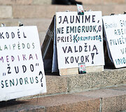 Mitingas, skirtas pensijų ir algų didinimui