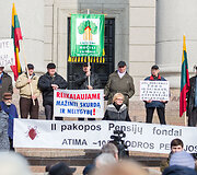 Mitingas, skirtas pensijų ir algų didinimui