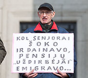Mitingas, skirtas pensijų ir algų didinimui
